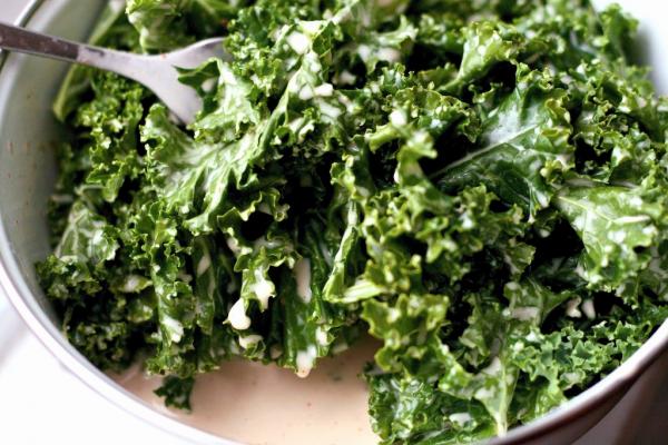 Coconut-marinated Kale on the grill